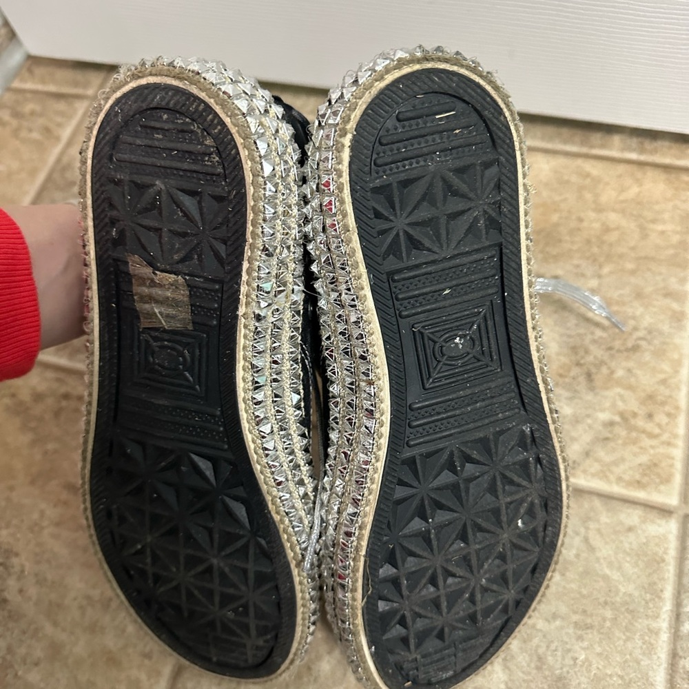 Chantel Black Studded High-Top Sneakers - Picture 6 of 9